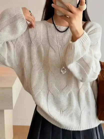 Classic Crew Neck Women's Long Sleeve Sweater