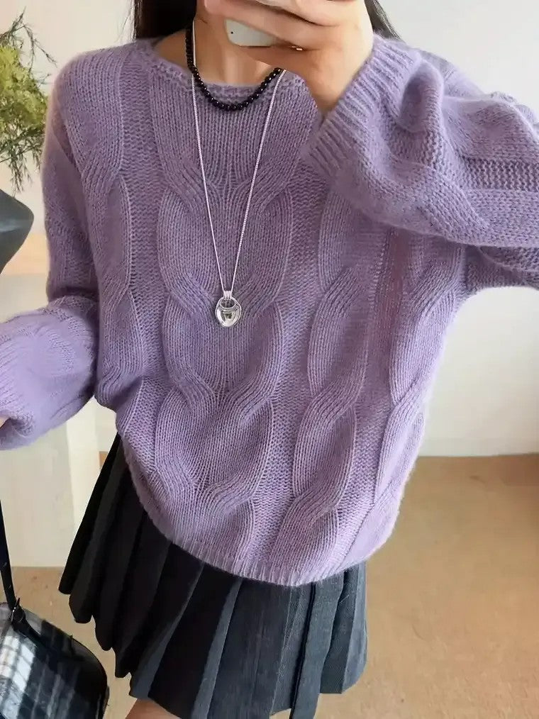 Classic Crew Neck Women's Long Sleeve Sweater - Nocini