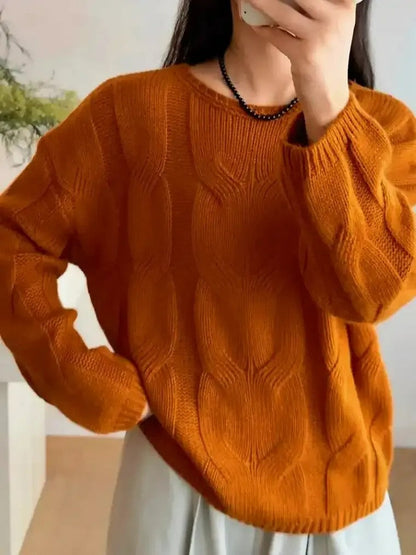Classic Crew Neck Women's Long Sleeve Sweater