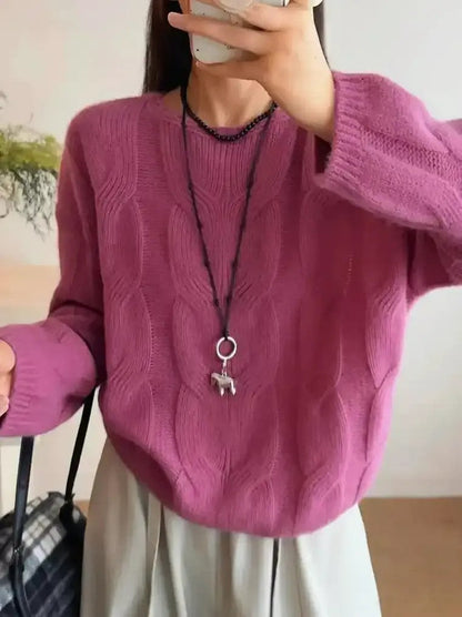 Classic Crew Neck Women's Long Sleeve Sweater