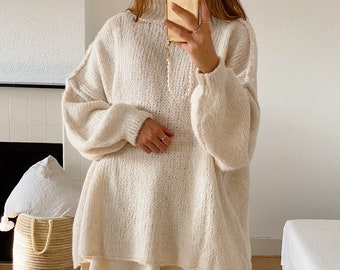 Warm Crew Neck Women's Knit Sweater