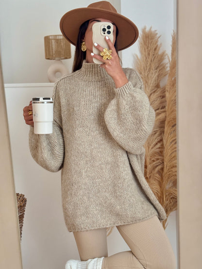 Warm Crew Neck Women's Knit Sweater