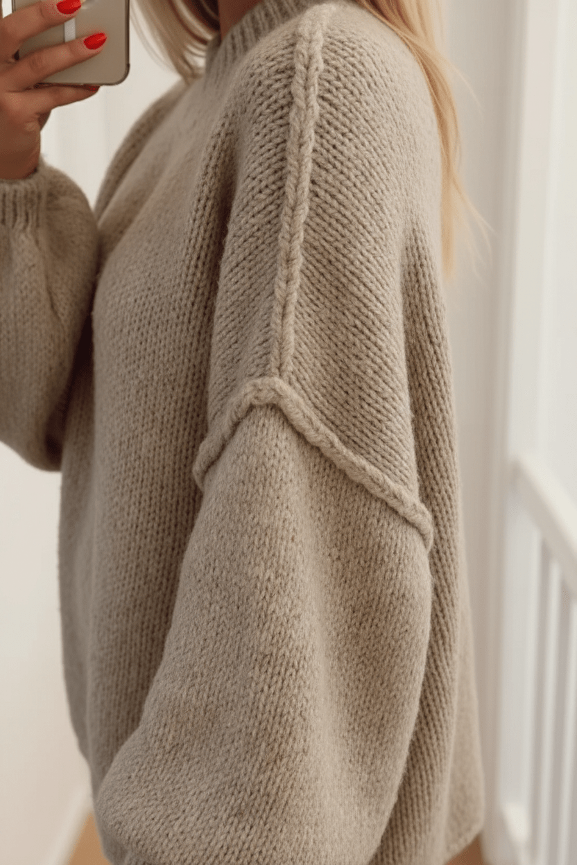 Warm Crew Neck Women's Knit Sweater