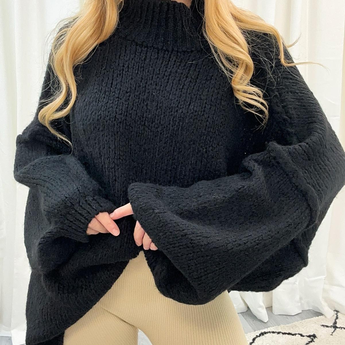 Warm Crew Neck Women's Knit Sweater