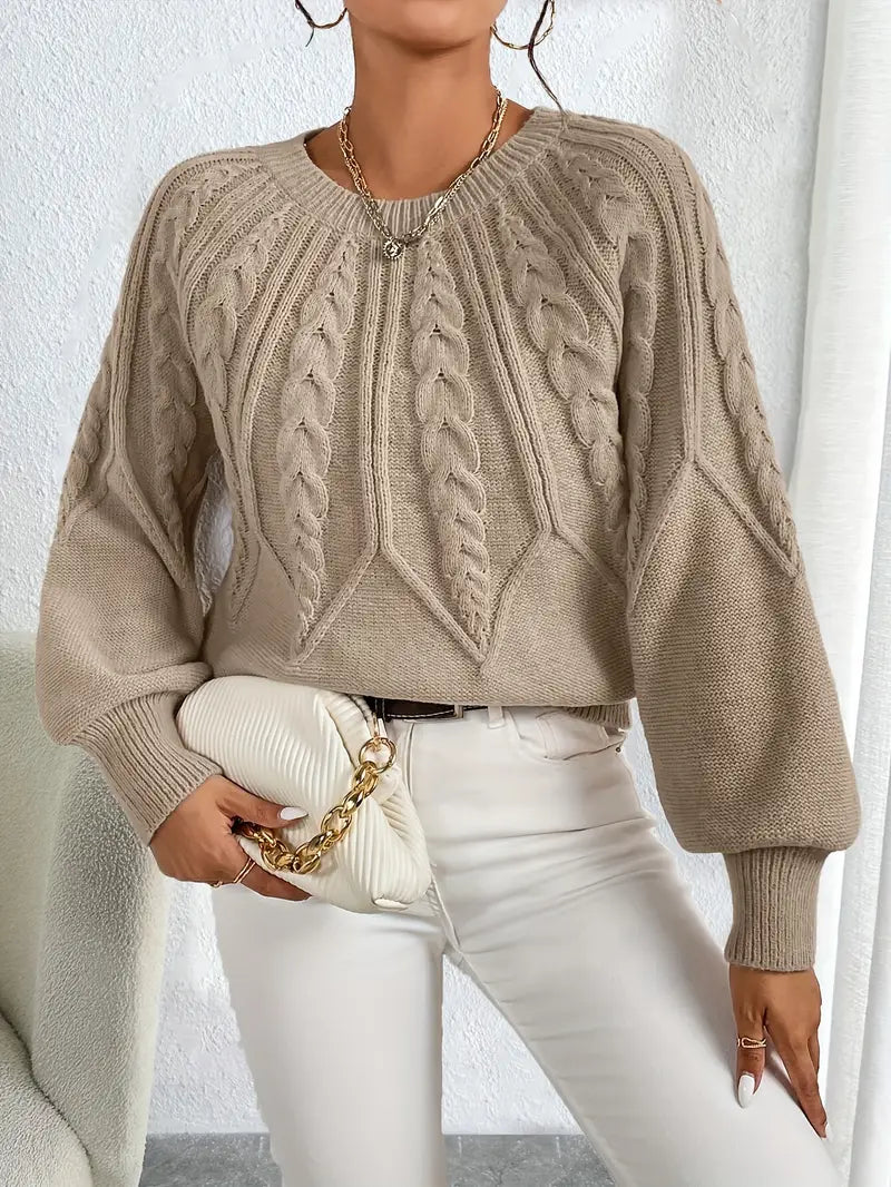 Women's Cozy Cable Knit Sweater - Nocini