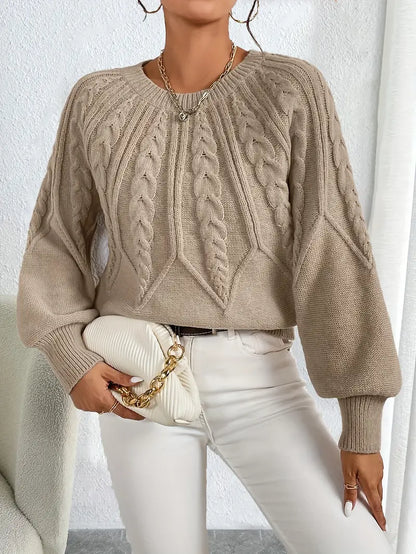 Women's Cozy Cable Knit Sweater - Nocini