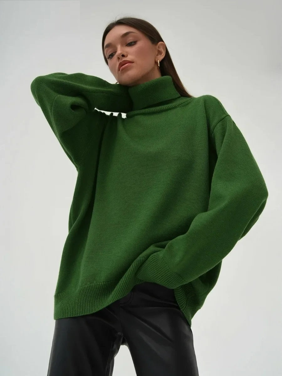 Ladies' High Neck Warm Winter Sweater