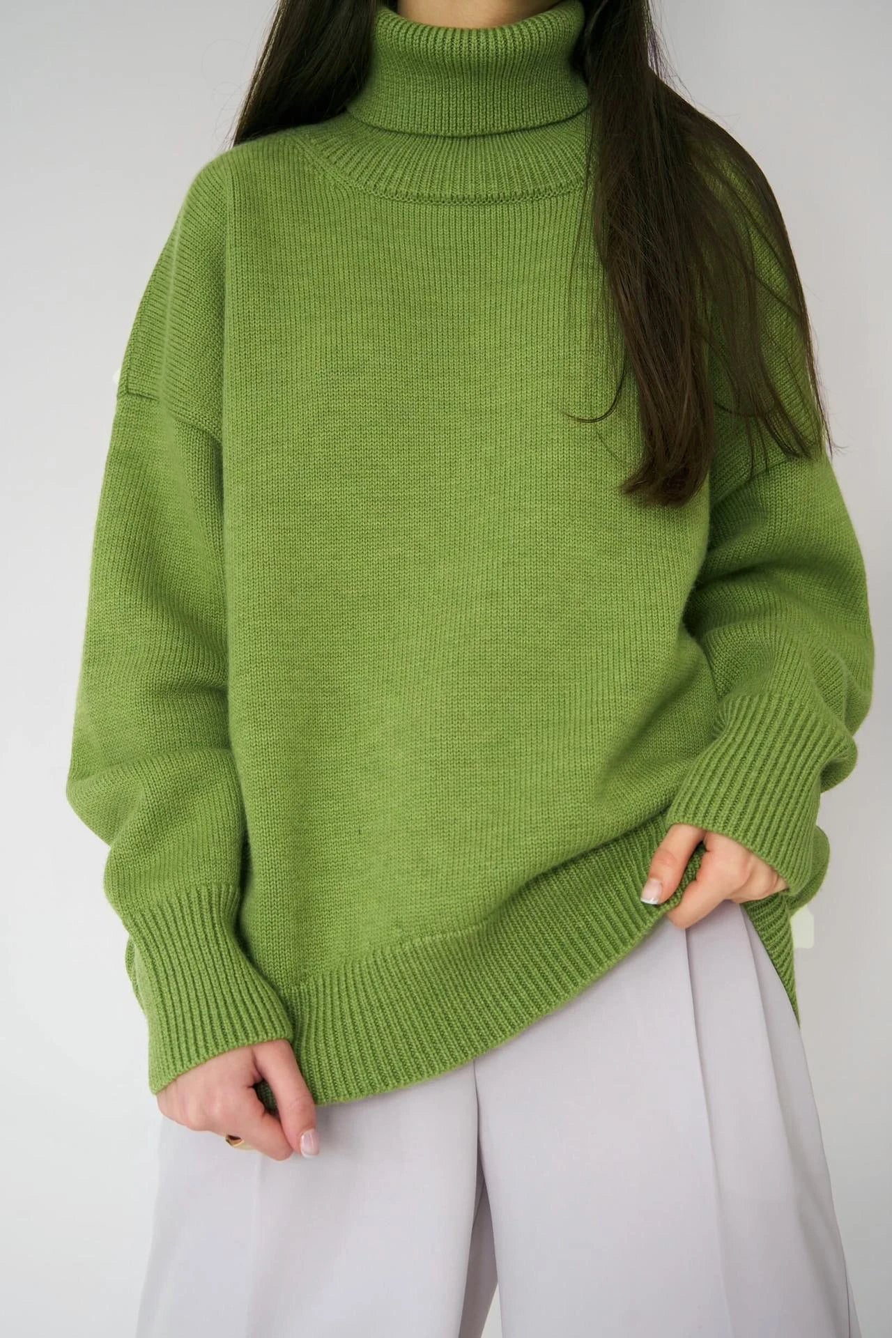 Ladies' High Neck Warm Winter Sweater