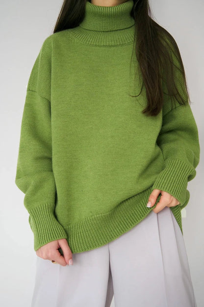 Ladies' High Neck Warm Winter Sweater