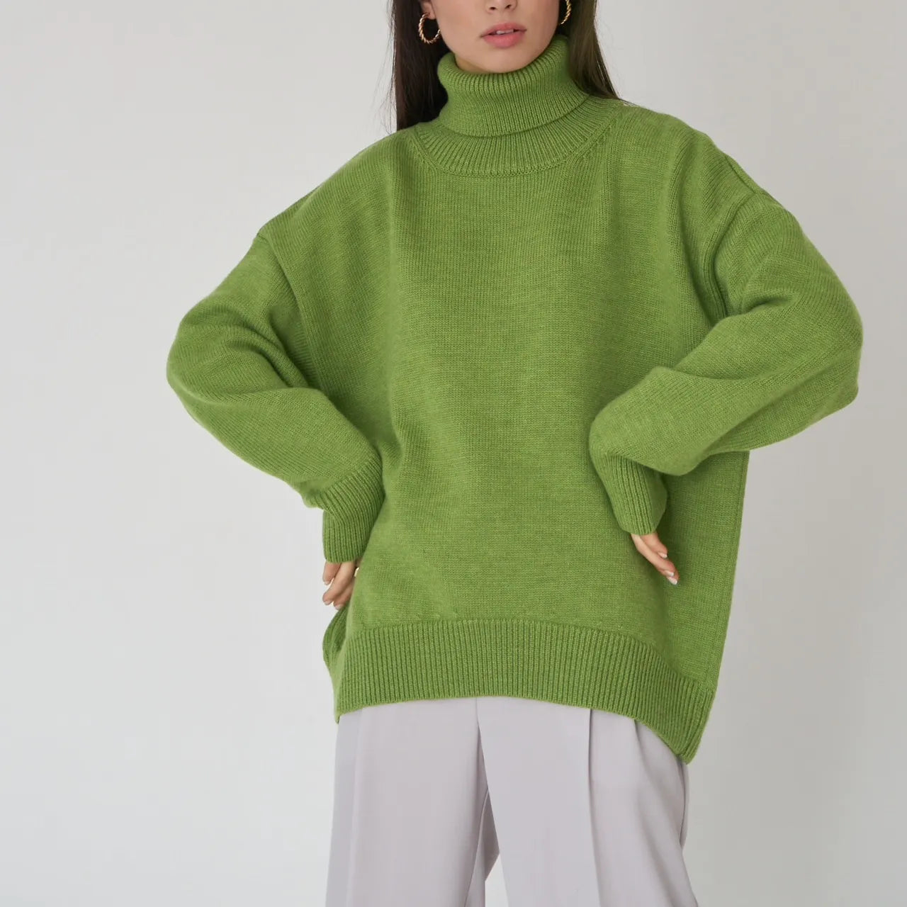 Ladies' High Neck Warm Winter Sweater