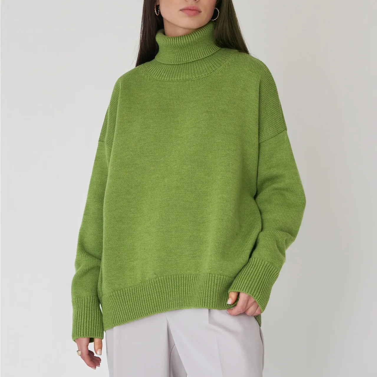 Ladies' High Neck Warm Winter Sweater
