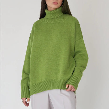Ladies' High Neck Warm Winter Sweater