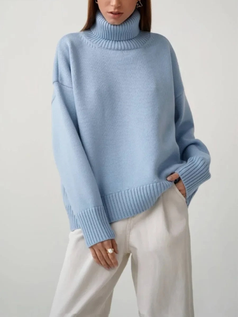 Ladies' High Neck Warm Winter Sweater