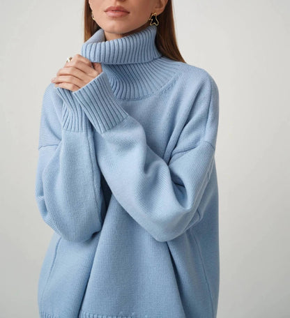 Ladies' High Neck Warm Winter Sweater