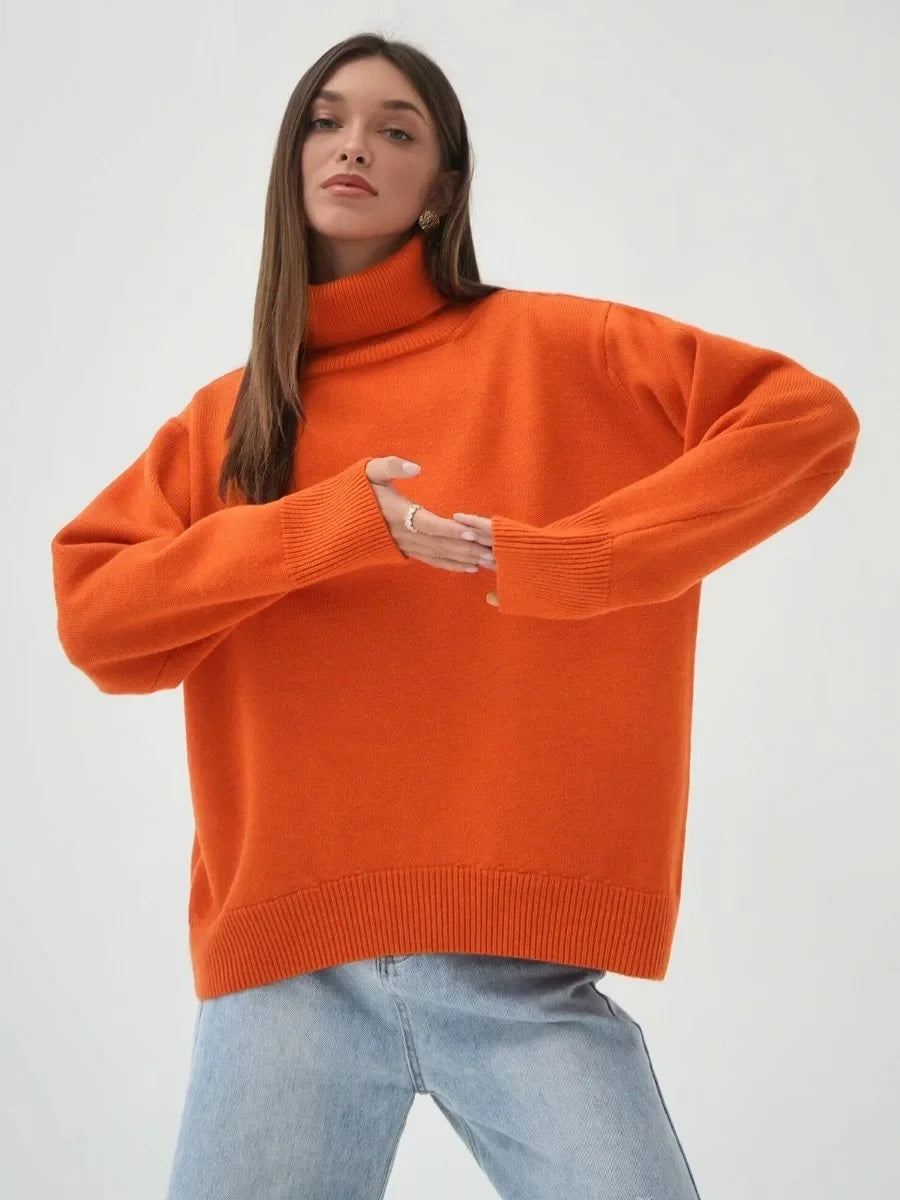 Ladies' High Neck Warm Winter Sweater
