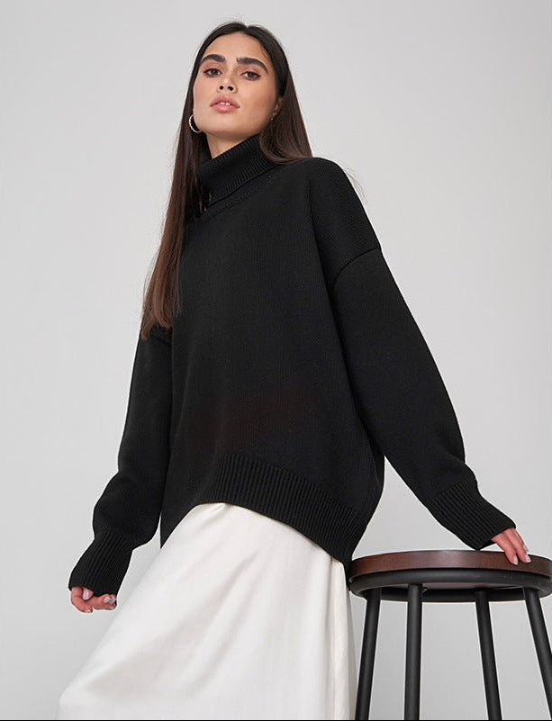 Ladies' High Neck Warm Winter Sweater