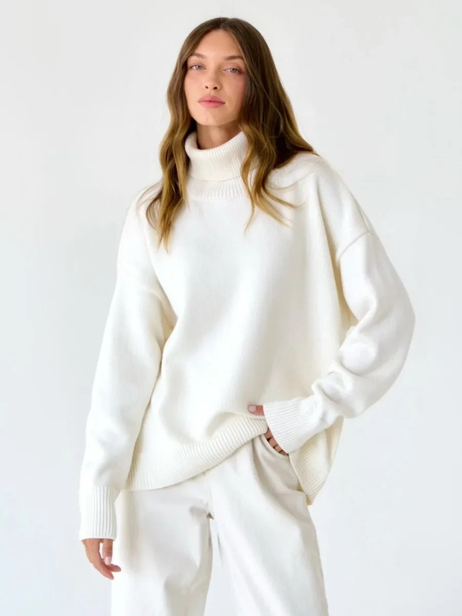 Ladies' High Neck Warm Winter Sweater - Nocini