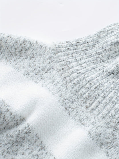 Women's Striped Crew Neck Long Sleeve Sweater