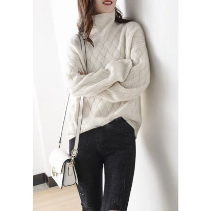 Classic Crew Neck Knit Sweater for Women