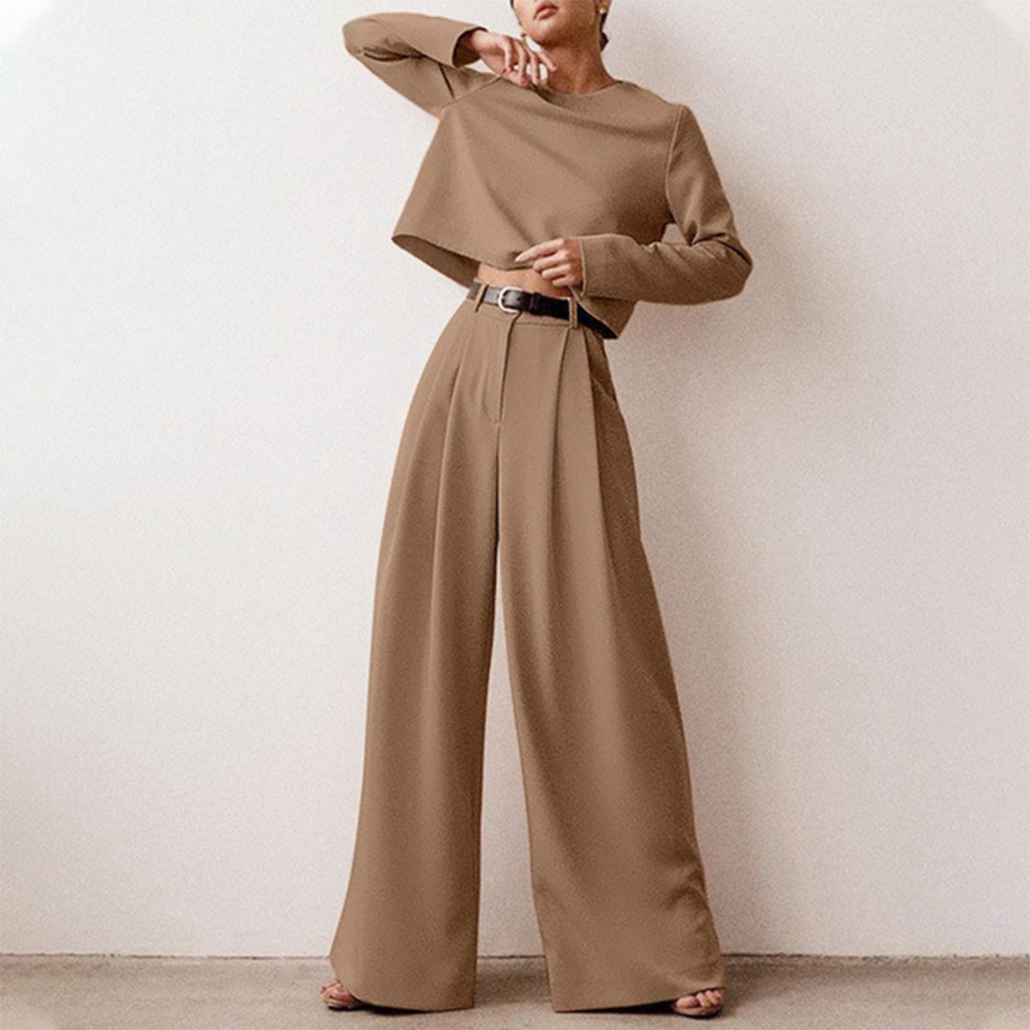 Ladies' Cozy Sleepwear Set with Long Sleeves Pants