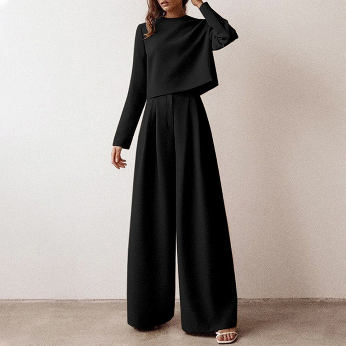 Ladies' Cozy Sleepwear Set with Long Sleeves Pants
