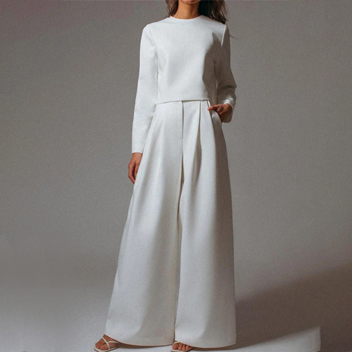 Ladies' Cozy Sleepwear Set with Long Sleeves Pants
