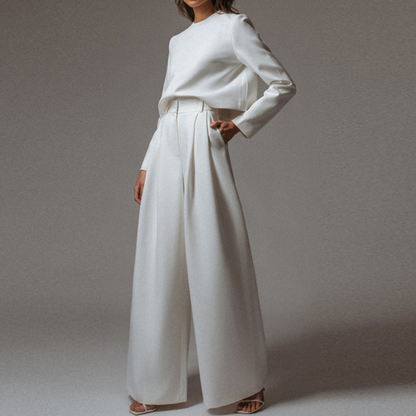 Ladies' Cozy Sleepwear Set with Long Sleeves Pants