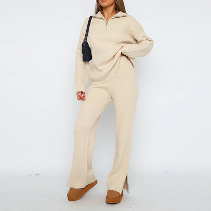 Cozy Zip Up Sweater and Legging Set