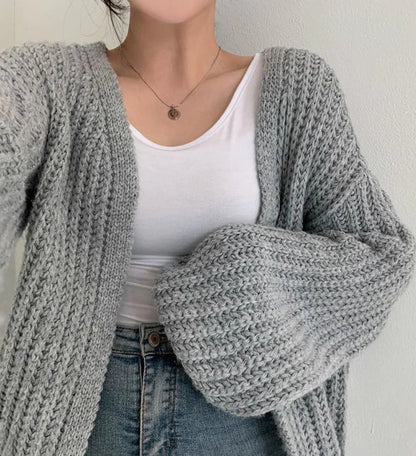Cozy Women's Open Front Long Sleeve Sweater