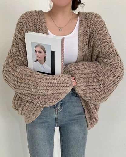 Cozy Women's Open Front Long Sleeve Sweater
