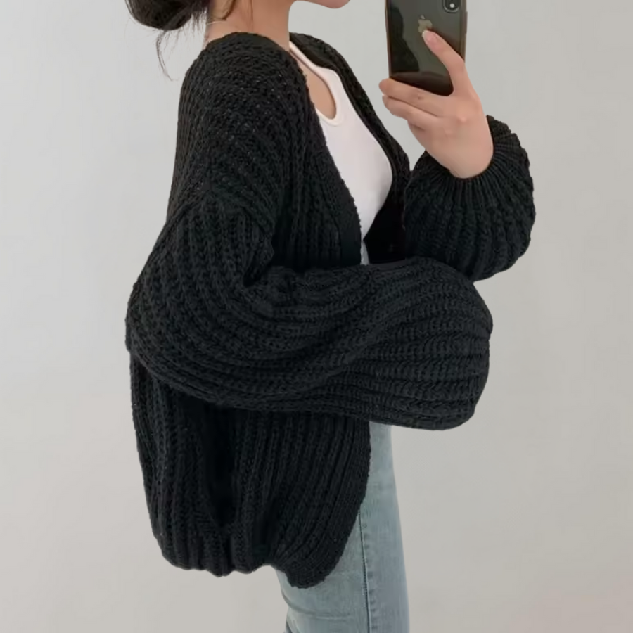 Cozy Women's Open Front Long Sleeve Sweater