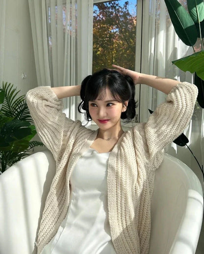 Cozy Women's Open Front Long Sleeve Sweater