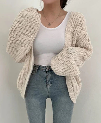 Cozy Women's Open Front Long Sleeve Sweater