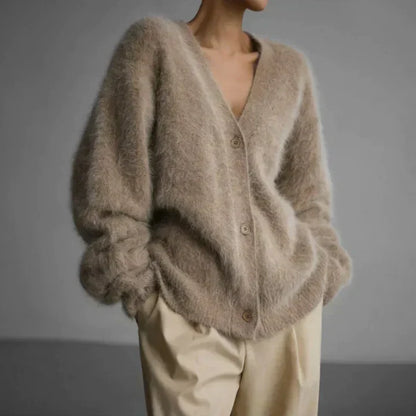 Women's Open Front V Neck Cardigan Sweater - Nocini