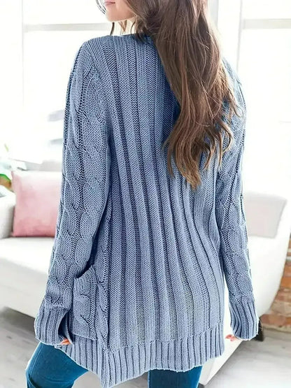 Women's Cable Knit Button Front Sweater
