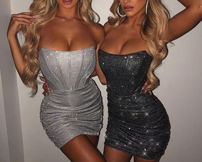 Sexy Off Shoulder Party Mini Dress with Lace Top