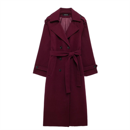 Classic Double Button Women's Rain Coat