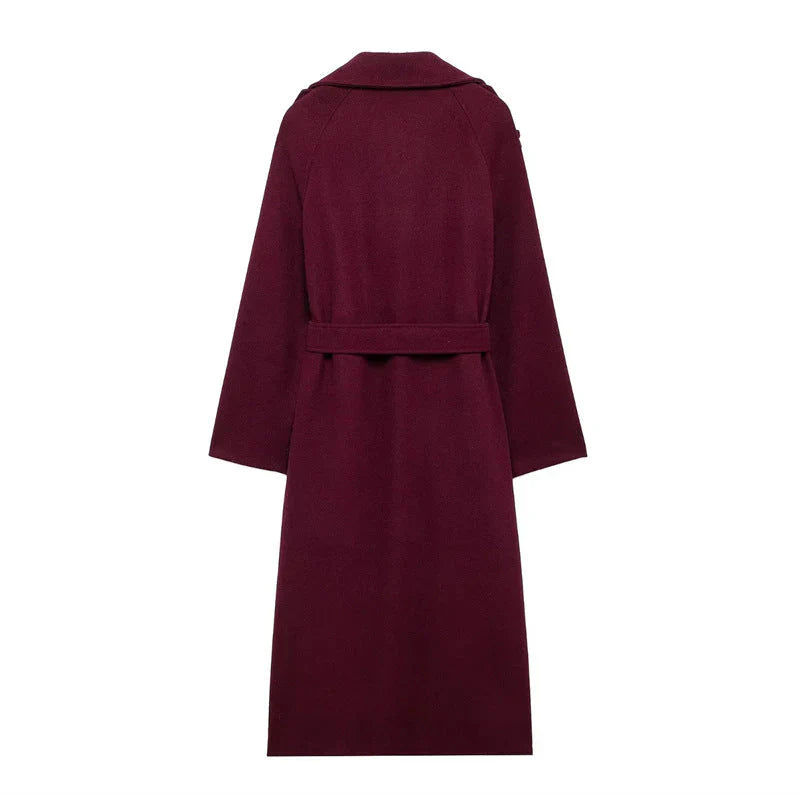 Classic Double Button Women's Rain Coat