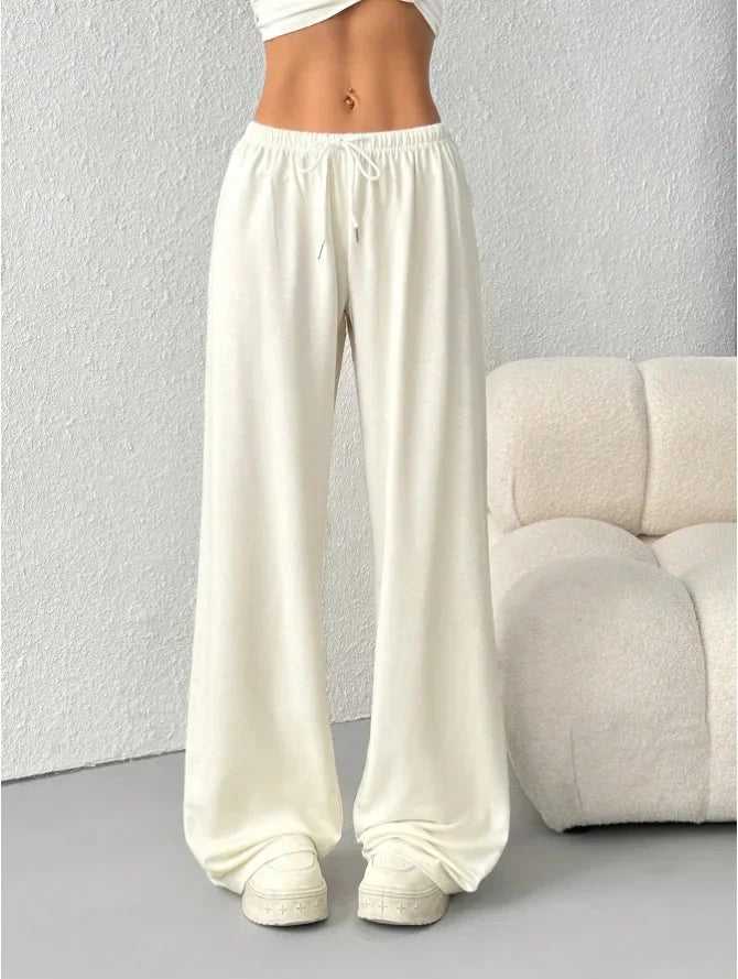 Comfortable Women's Loose Fit Drawstring Trousers - Nocini