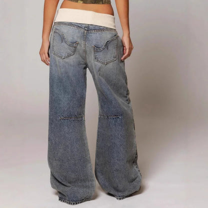 Loose Fit Women's Trousers with High Waistband