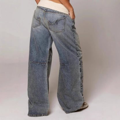Loose Fit Women's Trousers with High Waistband