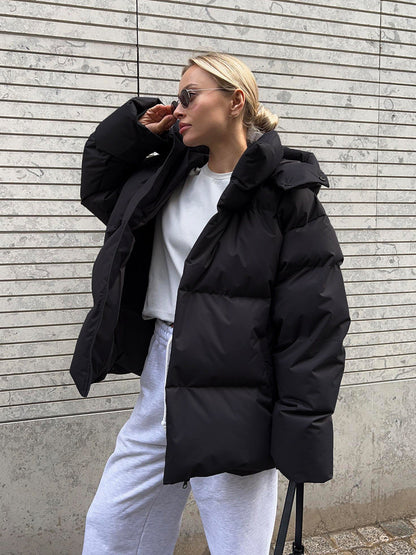 Warm Waterproof Ladies Parka Coat with Hood - Nocini
