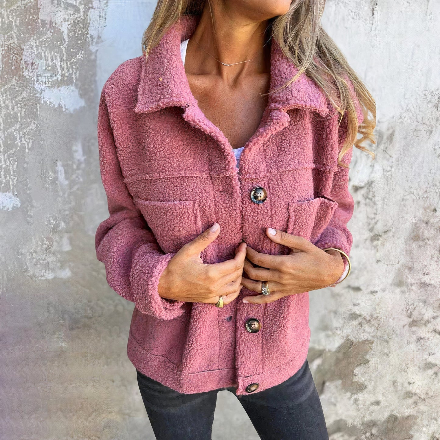Cozy Women's Fleece Jacket with Big Pockets