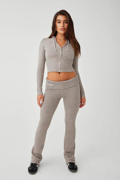 Ladies' Fleece Hooded Jacket and Pant Suit - Nocini