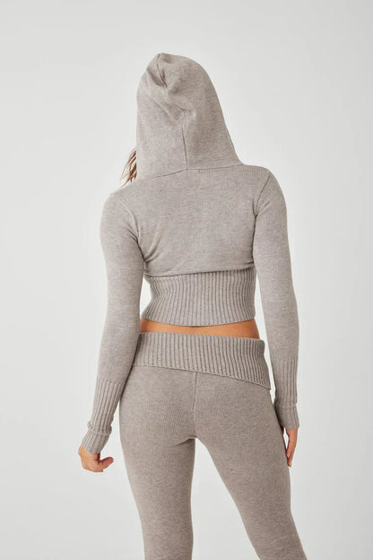 Ladies' Fleece Hooded Jacket and Pant Suit