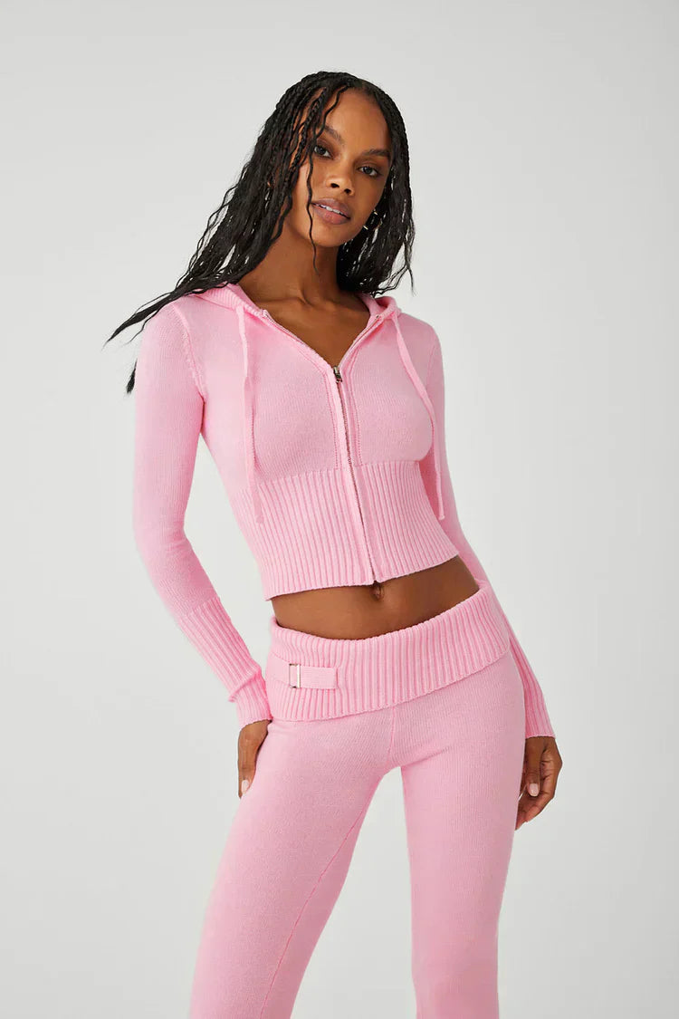 Ladies' Fleece Hooded Jacket and Pant Suit