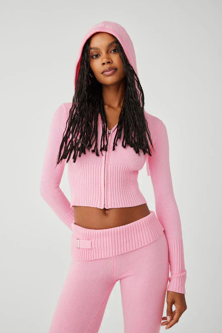 Ladies' Fleece Hooded Jacket and Pant Suit