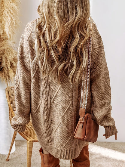 Casual V Neck Knit Women's Dress