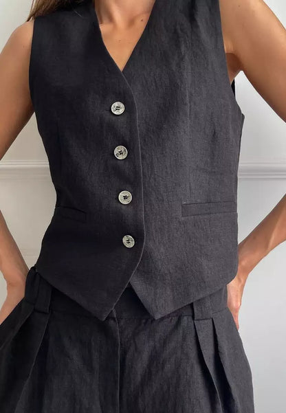 Women's 2 Piece Summer Outfit Tank Top and Wide Pants