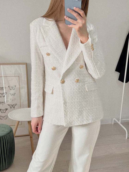 Ladies Double Button Front Coat - Nocini
